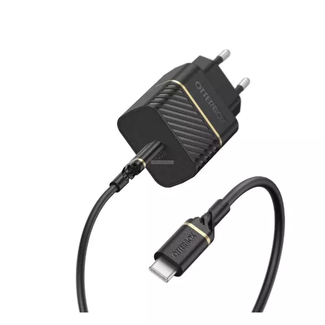 Сетевое зарядное устройство OtterBox - с кабелем USB-C to USB-C 20W Wall Charger + Cable - Fast Charge - Kit Black - 78-80481