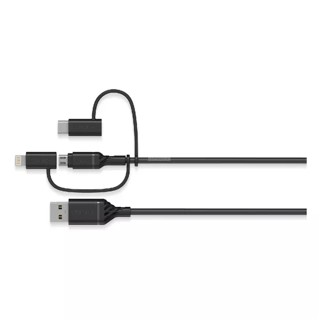 Кабель OtterBox - 3-в-1 (Micro-USB/Lightning/USB-C) - Cable - Black - 1 м - 78-52685