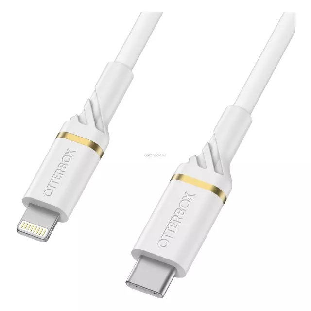 Кабель OtterBox - Lightning - USB-C - Fast Charge - Cloud Dust (White) - 1 м - 78-52552