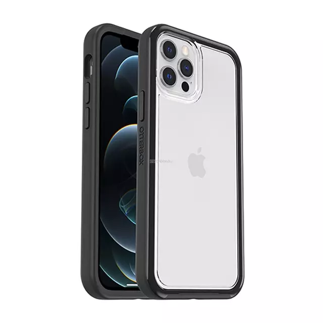 Чехол OtterBox для iPhone 12 / iPhone 12 Pro - Lumen - Black Crystal (Clear/Black) - 77-80135