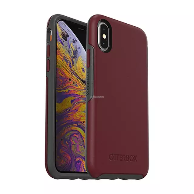 Чехол OtterBox для iPhone XS / X - Symmetry New Thin Design - Fine Port (Maroon/Grey) - 77-59529