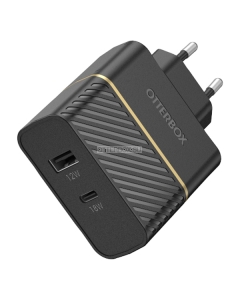 Зарядное устройство OtterBox - USB-C и USB-A Fast Charge Dual Port Wall Charger - Black Shimmer - 78-52723