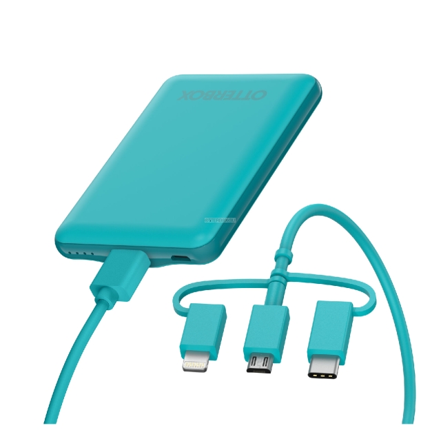 Внешний аккумулятор OtterBox - USB-A - USB-C - Lightning - Power Bank Rocky Candy (Blue) - 78-80146
