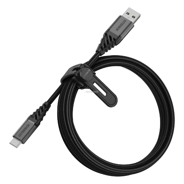 Кабель OtterBox - USB-C - USB-A Premium - Dark Ash (Black) - 2 м - 78-52665