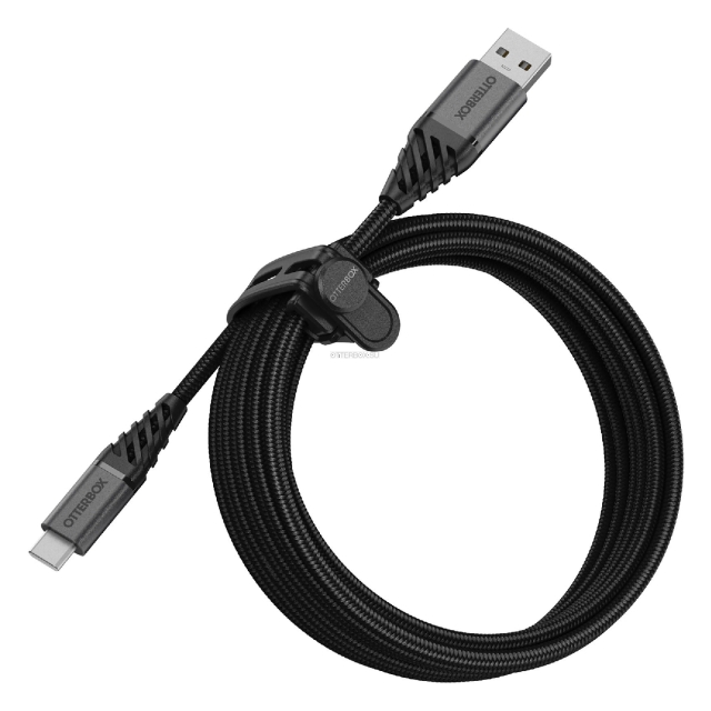 Кабель OtterBox - USB-C - USB-A Premium - Dark Ash (Black) - 3 м - 78-52666