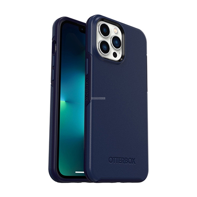 Чехол OtterBox для iPhone 13 Pro Max - Symmetry+ Antimicrobial with MagSafe - Navy Captain (Blue) - 77-83602