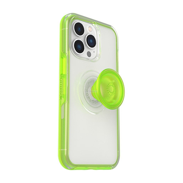Чехол OtterBox для iPhone 13 Pro - Otter + Pop Symmetry Clear - Limelite (Clear/Lime Green) - 77-83714