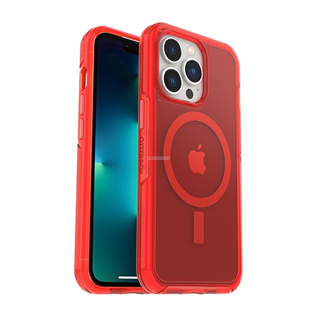Чехол OtterBox для iPhone 13 Pro - Symmetry+ Clear Antimicrobial for MagSafe - In The Red - 77-83642