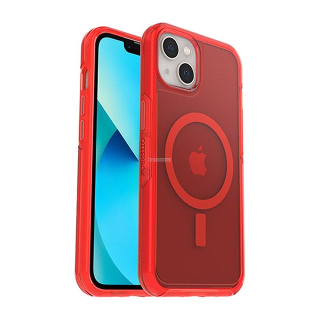 Чехол OtterBox для iPhone 13 - Symmetry+ Clear Antimicrobial for MagSafe - In The Red - 77-85646