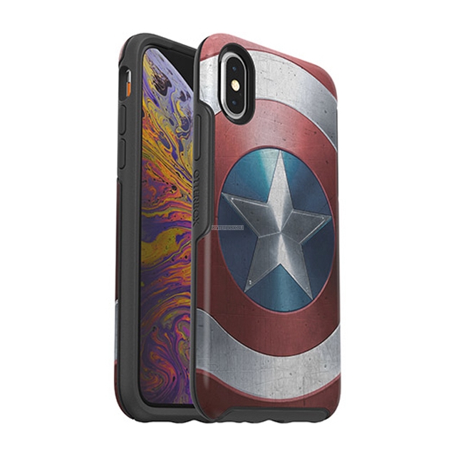 Чехол OtterBox для iPhone XS / X - Symmetry Marvel Avengers - Captain America Shield Graphic - 77-62066